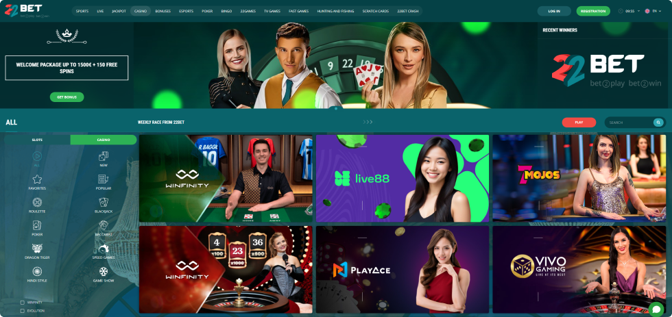 22Bet Live Dealers